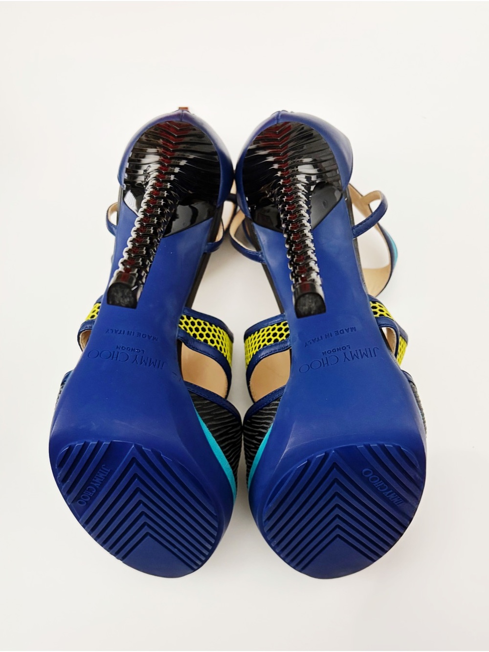NWOB Jimmy Choo Lythe Honeycomb Mesh Platform Sandals, 2015 Cruise Collection - Picture 5 of 7